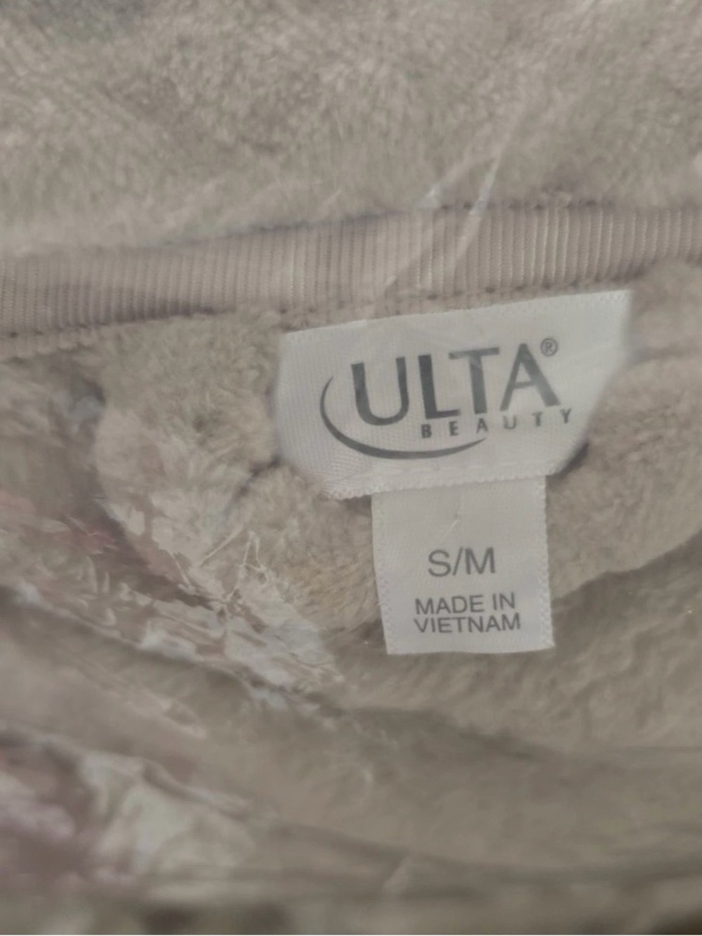 ULTA Luxury Cozy Plush Robe S/M Taupe - Picture 3 of 3